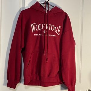maroon oversized hoodie